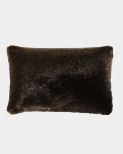 Paul Costelloe Living Brown Faux Fur Cushion